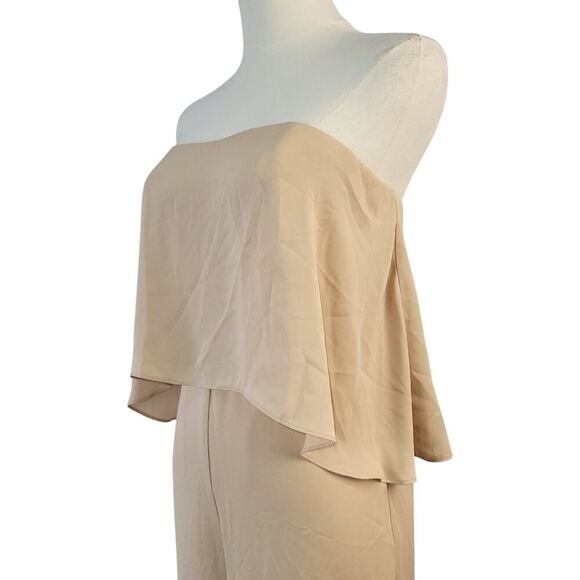 NEW Amanda Uprichard Topanga X-Small Light Beige Strapless Jumpsuit Made in USA - Picture 9 of 16